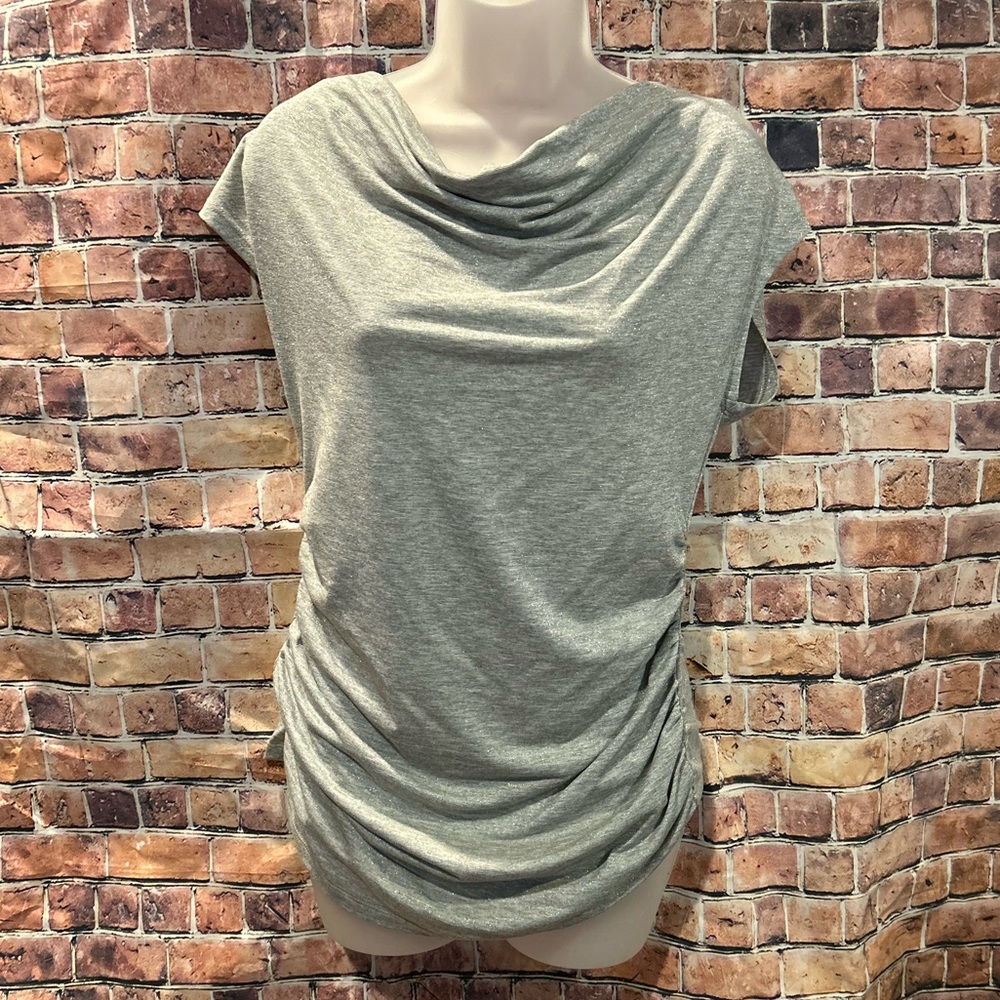The Limited Ruched Silver Women's Ruched Tee
